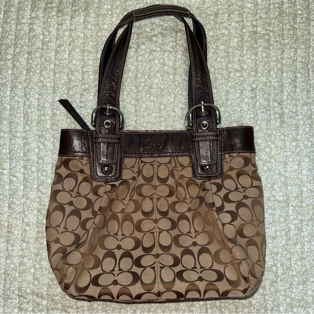 Coach Brown Signature Shoulder Bag